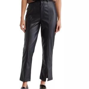 Wildfox princess seams black beauty high waisted faux leather pants sz Xs NWOT